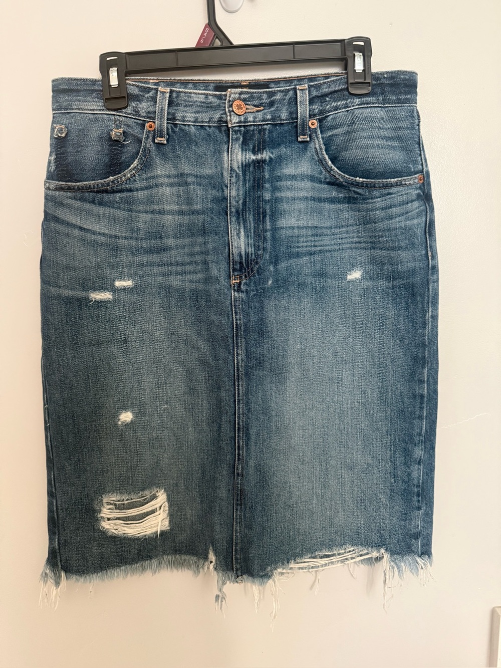 Lucky Denim Distressed Skirt - size 8